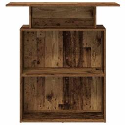Berkfield Home Reception Desk Old Wood 100x40x104 cm Engineered Wood in Brown - Size: 100 x 40 x 104 cm - thumbnail 5