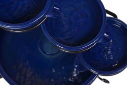 Primrose Blue Solar Ceramic Garden Water Feature Battery Backup Lights H55cm - thumbnail 4