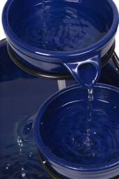 Primrose Blue Solar Ceramic Garden Water Feature Battery Backup Lights H55cm - thumbnail 2