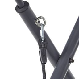 Wyld and Coco 1-Seater Patio Swing Grey Steel Frame - thumbnail 9