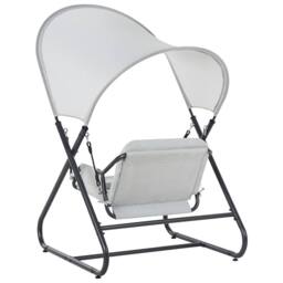 Wyld and Coco 1-Seater Patio Swing Grey Steel Frame - thumbnail 5