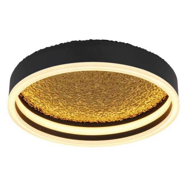 Netlighting Hedi 30cm Integrated LED Semi Flush Ceiling Light Matt Black LED 3000K - image 1