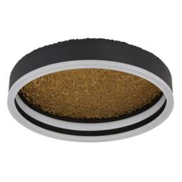 Netlighting Hedi 30cm Integrated LED Semi Flush Ceiling Light Matt Black LED 3000K - thumbnail 2