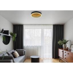 Netlighting Hedi 30cm Integrated LED Semi Flush Ceiling Light Matt Black LED 3000K - thumbnail 5