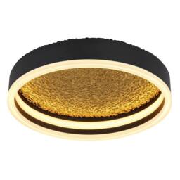 Netlighting Hedi 30cm Integrated LED Semi Flush Ceiling Light Matt Black LED 3000K