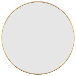 Berkfield Home Wall Mirror Gold √ò 50 cm Round - thumbnail 2