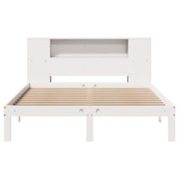 Berkfield Home Bookcase Bed without Mattress White 140x200cm Solid Wood Pine - Size: 140x200 cm - thumbnail 4