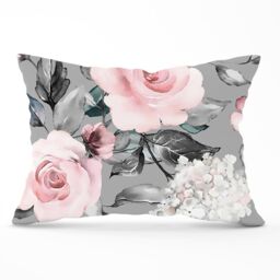 Warren Reed - Designer Dusty Pink Roses Cushions - Size: 60 cm x 60 cm - thumbnail 1
