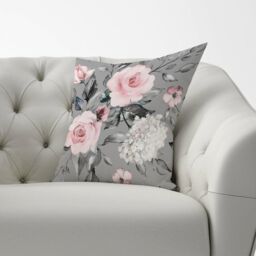 Warren Reed - Designer Dusty Pink Roses Cushions - Size: 60 cm x 60 cm - thumbnail 2