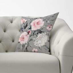 Warren Reed - Designer Dusty Pink Roses Cushions - Size: 60 cm x 60 cm - thumbnail 3