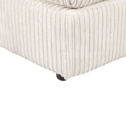 LUXURY LIFE Dylan Jumbo Cord Fabric Footstool in Cream - thumbnail 3