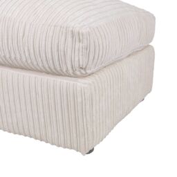 LUXURY LIFE Dylan Jumbo Cord Fabric Footstool in Cream - thumbnail 2