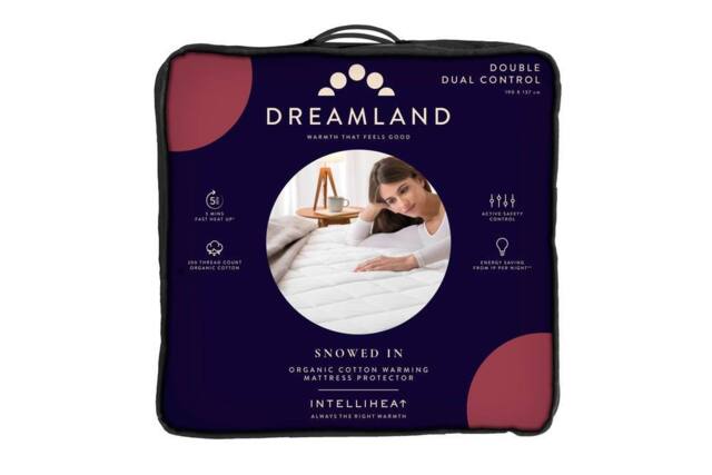 Dreamland Electric Mattress Protector Double in White - image 1
