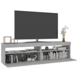 Berkfield Home TV Cabinets 2 pcs with LED Lights Concrete Grey 75x35x40 cm - Size: 75 x 35 x 40 cm - thumbnail 3