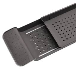 EONLION Grey Extendable Bath Rack Tub Bathroom Shelf - thumbnail 5
