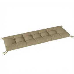 OUTSUNNY Sun Lounger Cushion, Memory Foam Patio Chair Cushion with Ties in Light Sand - Size: 198 cm x 96 cm x 1.4 cm - thumbnail 2