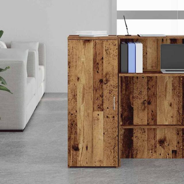 Berkfield Home Storage Cabinet Old Wood 40x45x103.5 cm Engineered Wood in Brown - image 1