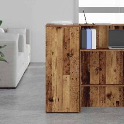 Berkfield Home Storage Cabinet Old Wood 40x45x103.5 cm Engineered Wood in Brown - thumbnail 1