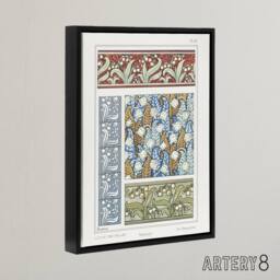 "Artery8 Lily of the Valley Framed Canvas Wall Art Print Vintage Floral Verneuil - Size: W12"" x H16""" - thumbnail 2