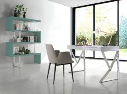 Angel Cerda White MDF Desk with Chromed Steel Legs & 2 - thumbnail 6