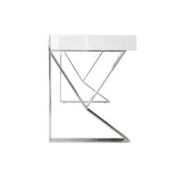 Angel Cerda White MDF Desk with Chromed Steel Legs & 2 - thumbnail 5