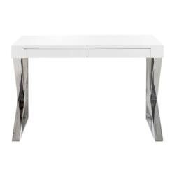 Angel Cerda White MDF Desk with Chromed Steel Legs & 2 - thumbnail 2