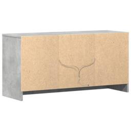 Berkfield Home TV Cabinet with LED Concrete Grey 100x34x50 cm Engineered Wood - Size: 100 x 34 x 50 cm - thumbnail 8