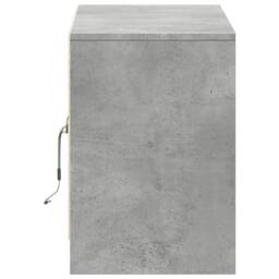 Berkfield Home TV Cabinet with LED Concrete Grey 100x34x50 cm Engineered Wood - Size: 100 x 34 x 50 cm - thumbnail 7