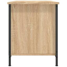 Berkfield Home TV Cabinet Sonoma Oak 100x40x50 cm Engineered Wood in Light Oak - Size: 100 x 40 x 50 cm - thumbnail 7