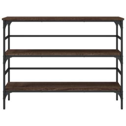 Berkfield Home Console Table Brown Oak 100x32x75 cm Engineered Wood - Size: 100 x 32 x 75 cm - thumbnail 5