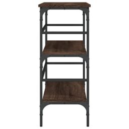 Berkfield Home Console Table Brown Oak 100x32x75 cm Engineered Wood - Size: 100 x 32 x 75 cm - thumbnail 6