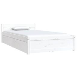 Berkfield Home Bed Frame with Drawers White 90x190 cm Single - thumbnail 3