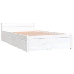 Berkfield Home Bed Frame with Drawers White 90x190 cm Single - thumbnail 4