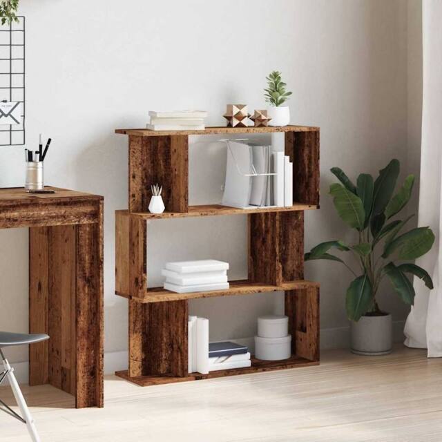 Berkfield Home Elegant Book Cabinet Old Wood 80x24x96 cm Engineered Wood in Brown - Size: 80 x 24 x 96 cm - image 1