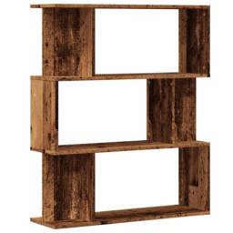Berkfield Home Elegant Book Cabinet Old Wood 80x24x96 cm Engineered Wood in Brown - Size: 80 x 24 x 96 cm - thumbnail 3