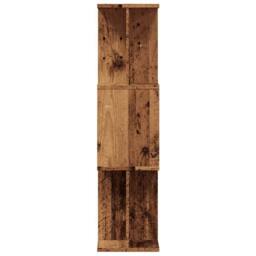 Berkfield Home Elegant Book Cabinet Old Wood 80x24x96 cm Engineered Wood in Brown - Size: 80 x 24 x 96 cm - thumbnail 5