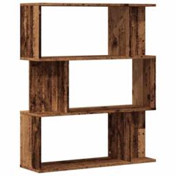 Berkfield Home Elegant Book Cabinet Old Wood 80x24x96 cm Engineered Wood in Brown - Size: 80 x 24 x 96 cm - thumbnail 6