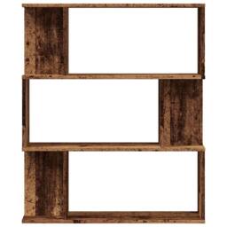 Berkfield Home Elegant Book Cabinet Old Wood 80x24x96 cm Engineered Wood in Brown - Size: 80 x 24 x 96 cm - thumbnail 4