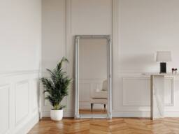 Vente-unique Eucalyptus Wood Mirror With Mouldings - L60 X H140 Cm - Silver - thumbnail 3