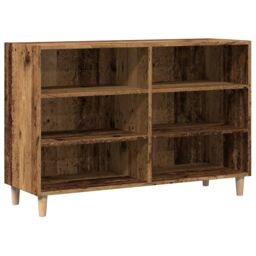 Berkfield Home Sideboard Old Wood 103.5x35x70 cm Engineered Wood in Brown - thumbnail 2