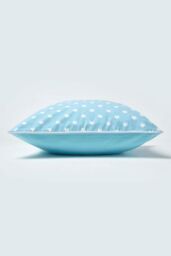 Homescapes Cotton Stars Cushion Cover in Blue - Size: 30 cm x 30 cm - thumbnail 3
