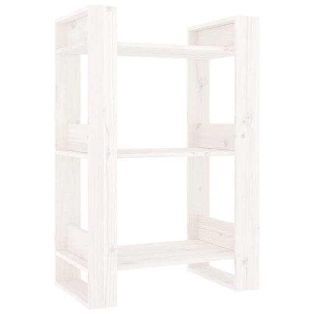 Berkfield Home Book Cabinet/Room Divider White 60x35x91 cm Solid Wood Pine - Size: 60 x 35 x 91 cm - image 1