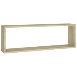 Berkfield Home Wall Cube Shelf 2 pcs Sonoma Oak 80x15x26.5 cm Engineered Wood in Brown - thumbnail 6
