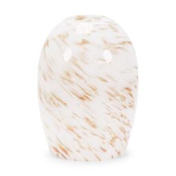 ValueLights India Confetti Glass with Gold Fitting Easy Fit Lamp Shade with LED Bulb in White - thumbnail 2