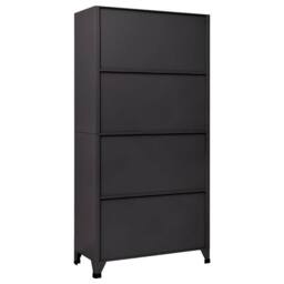 Berkfield Home Locker Cabinet Anthracite & Red 90x40x180 cm Steel - Size: 90 x 40 x 180 cm - thumbnail 5