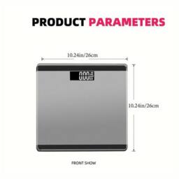 FLAVORA Electronic Scale Multifunctional Body Weight Scale in Silver - Size: 45 cm width x 75 cm drop - thumbnail 2