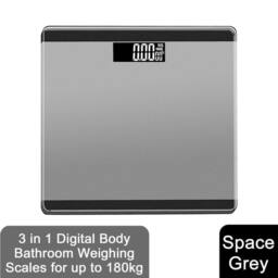 FLAVORA Electronic Scale Multifunctional Body Weight Scale in Silver - Size: 45 cm width x 75 cm drop - thumbnail 3