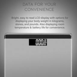 FLAVORA Electronic Scale Multifunctional Body Weight Scale in Silver - Size: 45 cm width x 75 cm drop - thumbnail 6