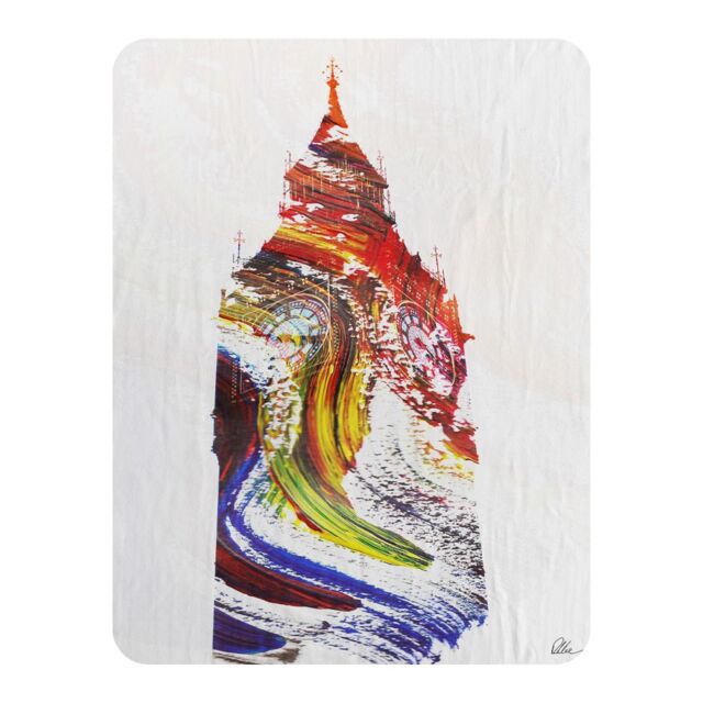 Benjamin Tate Design Swirly Ben Blanket in Natural - Size: 120 cm x 150 cm - image 1