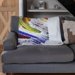 Benjamin Tate Design Swirly Ben Blanket in Natural - Size: 120 cm x 150 cm - thumbnail 2